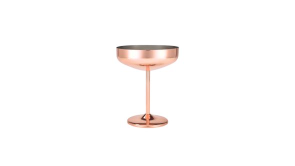 GenWare Copper Plated Cocktail Coupe Glass 30cl/ 10.5oz