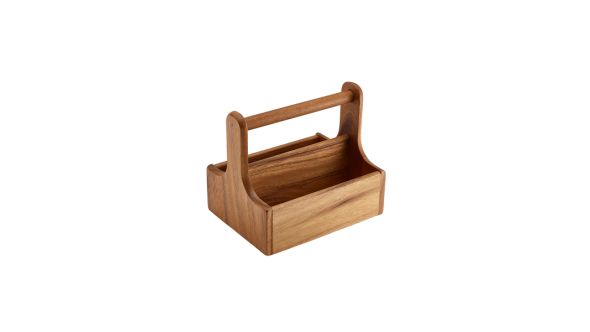 Medium Dark Wood Table Caddy