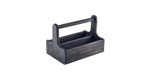 Black Wooden Table Caddy