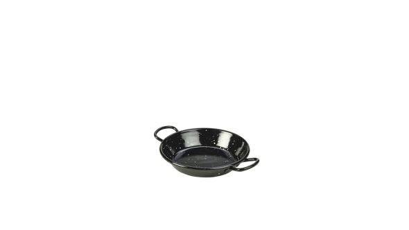 Black Enamel Miniature Paella Pan 12cm