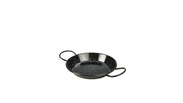 Black Enamel Miniature Paella Pan 15cm