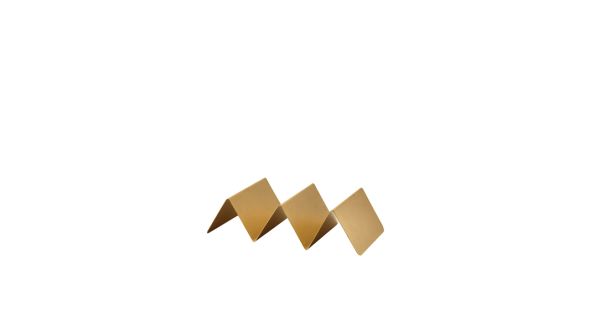 GenWare Gold Vintage Steel Fast Food Stand 2 Slot