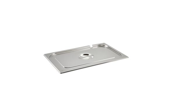 St/St Gastronorm Pan Notched Lid 1/1