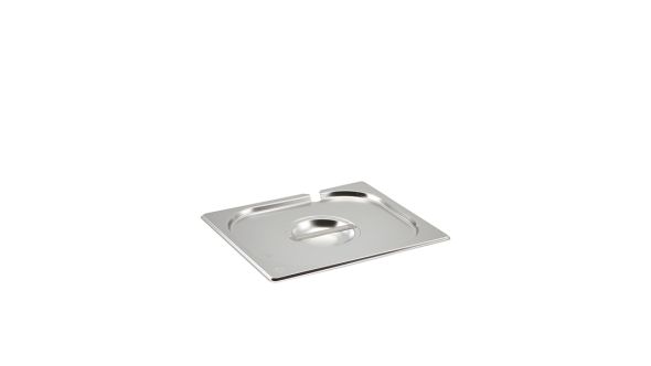St/St Gastronorm Pan Notched Lid 1/2