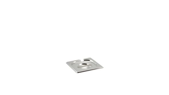St/St Gastronorm Pan Notched Lid 1/6