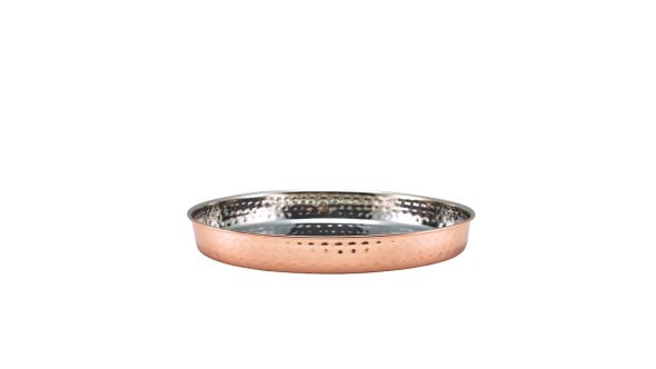 GenWare Hammered Copper Plated Presentation Plate 25cm