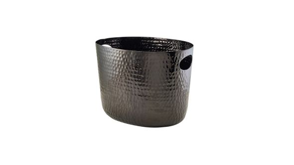 GenWare Black Aluminium Hammered Wine Bucket 30.5cm