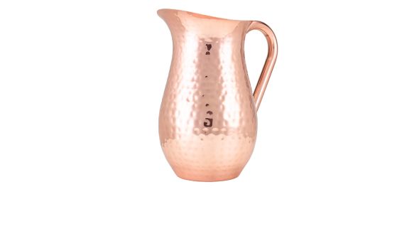 GenWare Hammered Copper Plated Water Jug 2L/ 67.6oz