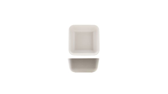 GenWare Melamine White Jute Square Buffet Bowl 20cm