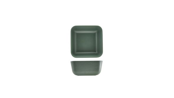 GenWare Melamine Green Jute Square Buffet Bowl 20cm