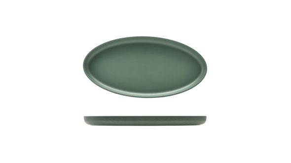 GenWare Melamine Green Jute Oval Dish 47.5 x 23.8 x 3.5cm