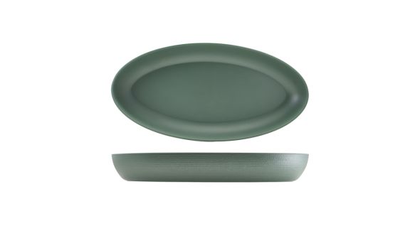 GenWare Melamine Green Jute Deep Oval Dish 55 x 27.5 x 7.5cm