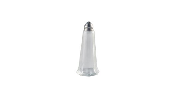 Glass Lighthouse Salt Shaker Silver Top