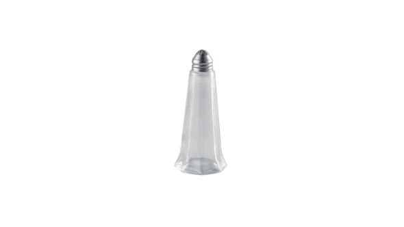 Glass Lighthouse Pepper Shaker Silver Top
