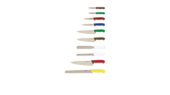 10 Piece Colour Coded Knife Set + Knife Case