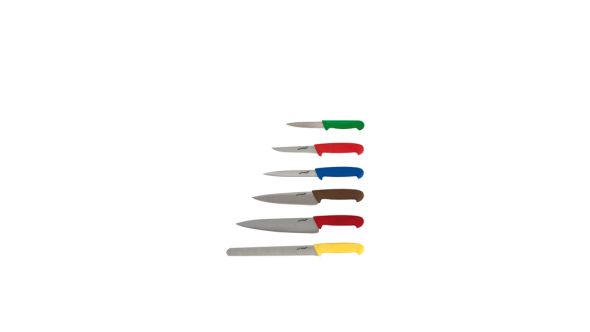 6 Piece Colour Coded Knife Set + Knife Wallet