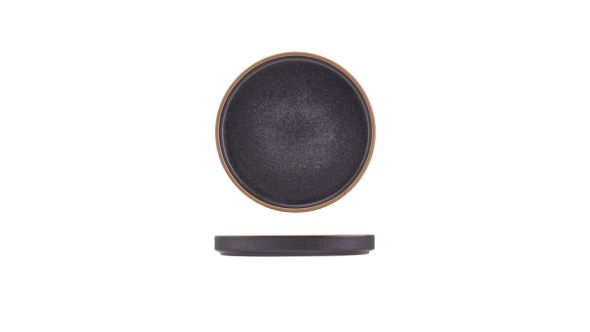 GenWare Kava Black Stoneware Presentation Plate 18cm