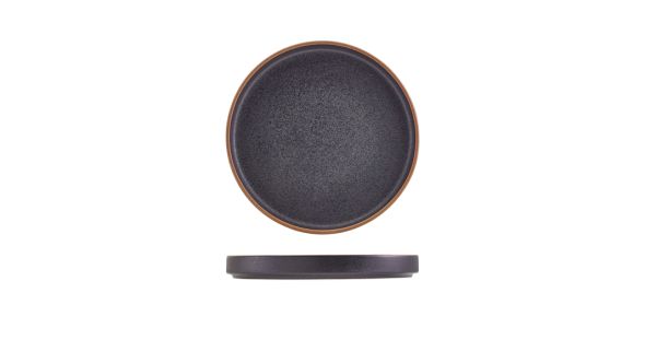 GenWare Kava Black Stoneware Presentation Plate 20cm
