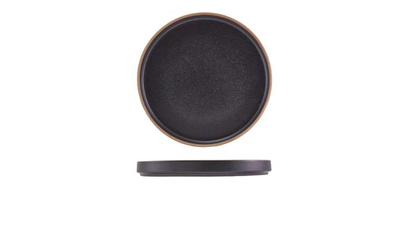 GenWare Kava Black Stoneware Presentation Plate 25cm