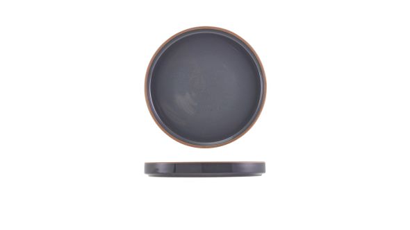 GenWare Kava Dark Grey Stoneware Presentation Plate 20cm
