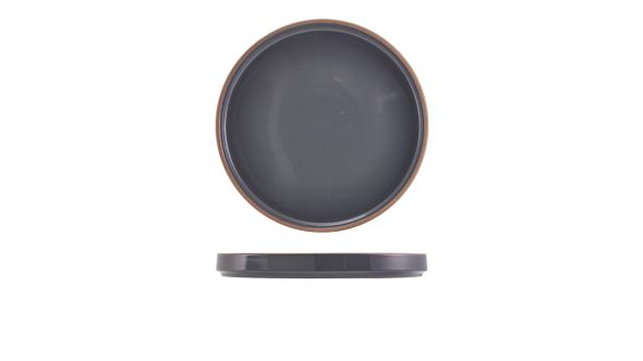 GenWare Kava Dark Grey Stoneware Presentation Plate 25cm