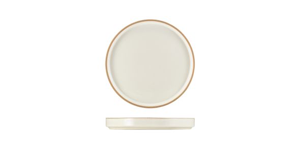 GenWare Kava White Stoneware Presentation Plate 20cm