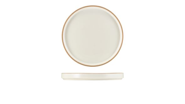 GenWare Kava White Stoneware Presentation Plate 25cm