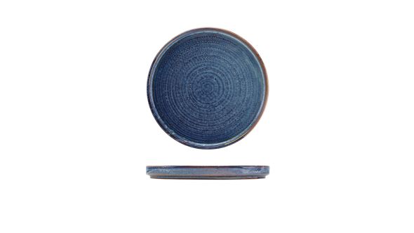 Terra Porcelain Aqua Blue Low Presentation Plate 18cm