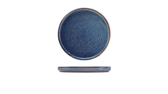 Terra Porcelain Aqua Blue Low Presentation Plate 21cm