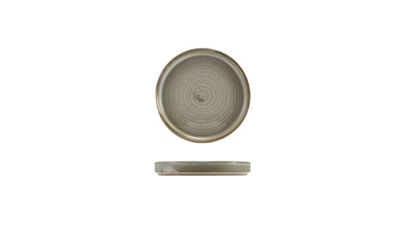 Terra Porcelain Grey Low Presentation Plate 14cm