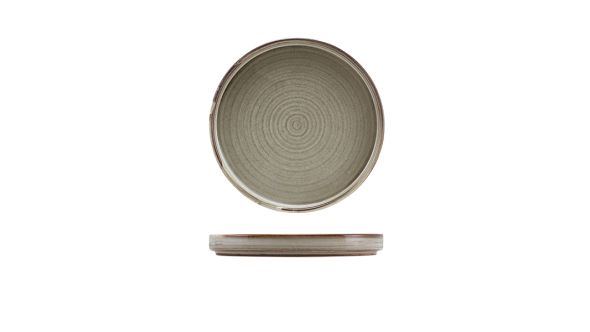 Terra Porcelain Grey Low Presentation Plate 18cm