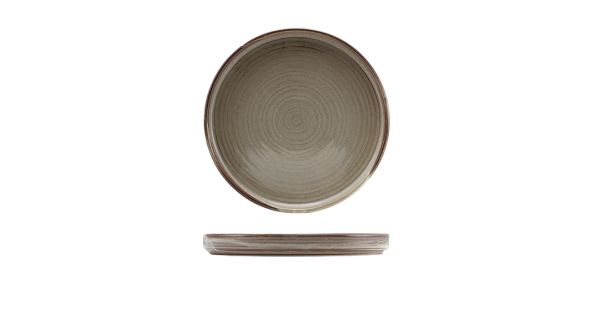 Terra Porcelain Grey Low Presentation Plate 21cm