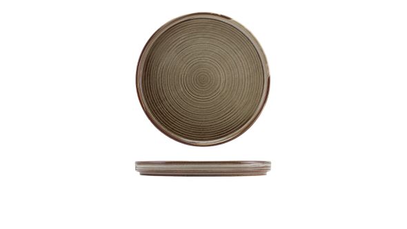Terra Porcelain Grey Low Presentation Plate 25cm