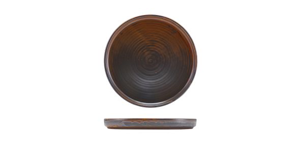 Terra Porcelain Rustic Copper Low Presentation Plate 21cm