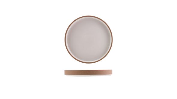 GenWare Kava White Stoneware Raw Wall Presentation Plate 18cm