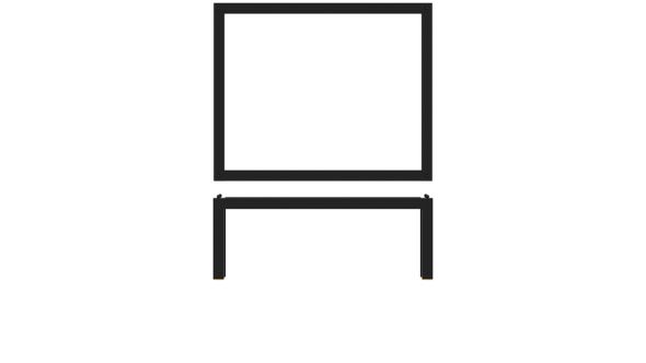 Black Luxor Metal GN 1/2 Riser 32.5 x 26.5 x 12cm