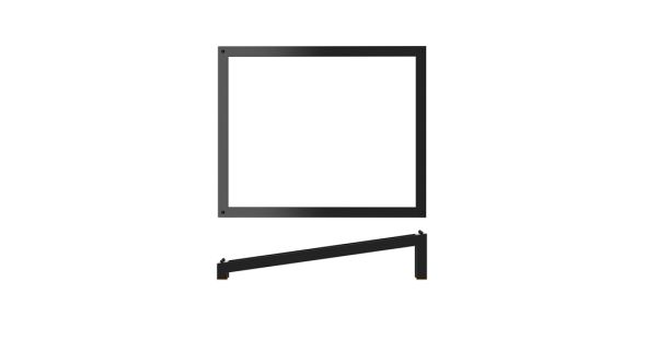 Black Luxor Metal GN 1/2 Angled Riser 32.5 x 26.5 x 7cm