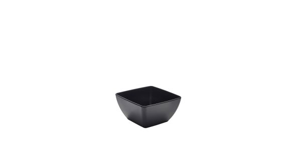 GenWare Melamine Black Curved Square Bowl 19cm