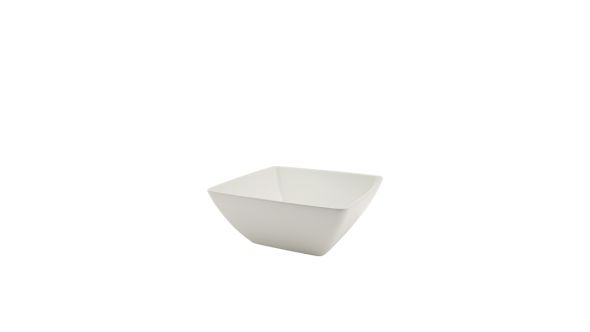 GenWare Melamine White Curved Square Bowl 26.2cm