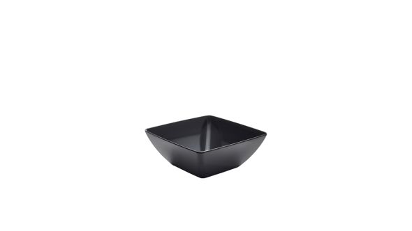GenWare Melamine Black Curved Square Bowl 26.2cm