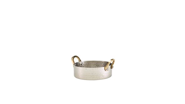 Mini Hammered Stainless Steel Casserole Dish 12 x 3.5cm