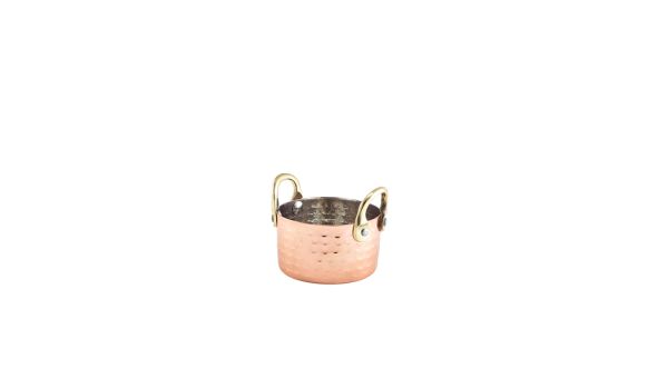 Mini Hammered Copper Casserole Dish 8.2 x 5cm