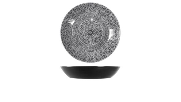 Black Marrakesh Melamine Bowl 42.5 x 8cm
