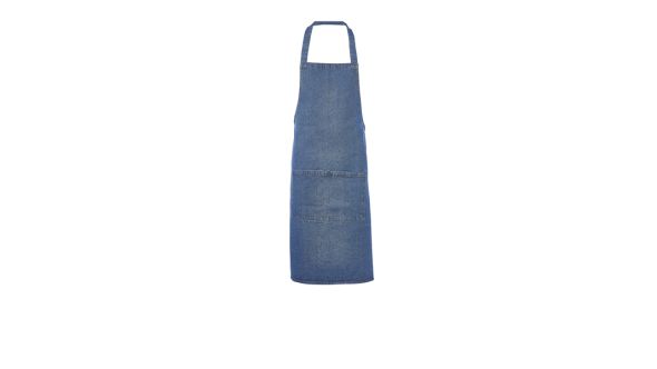 Washed Denim Bib Apron 70 x 90cm