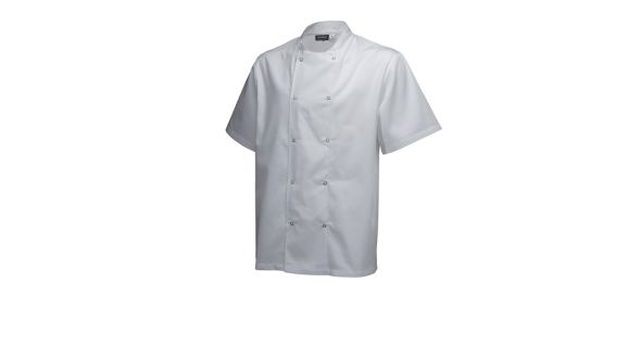 Basic Stud Jacket (Short Sleeve) White XL Size