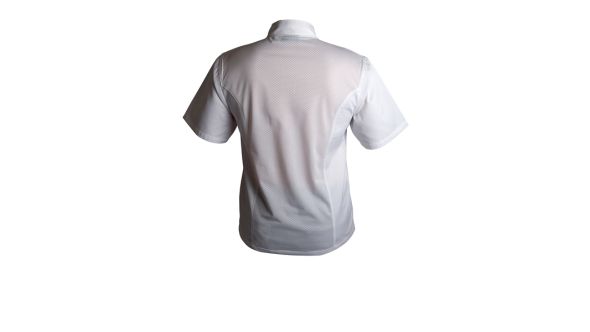 Coolback Press Stud Jacket (Short Sleeve) White L