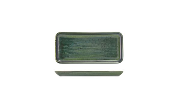 Terra Porcelain Aqua Green Narrow Rectangular Platter 27 x 12.5cm