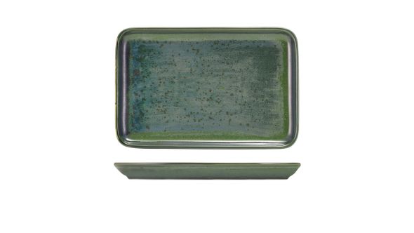 Terra Porcelain Aqua Green Rectangular Platter 30 x 20cm