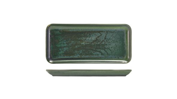 Terra Porcelain Aqua Green Narrow Rectangular Platter 36 x 16.5cm