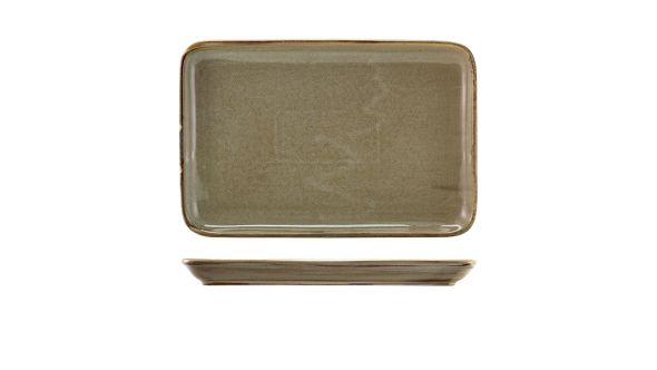 Terra Porcelain Grey Rectangular Platter 30 x 20cm